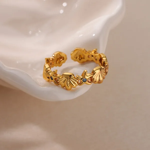 Bague Coquillage Dorée