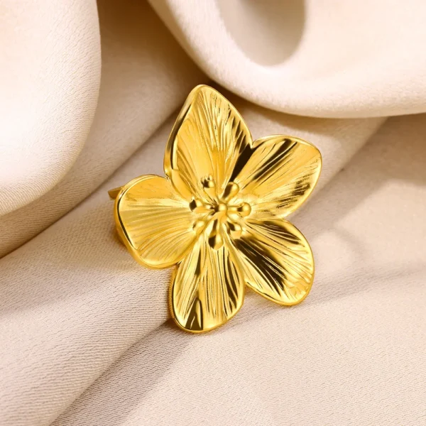 Bague Fleur Dorée – Image 3