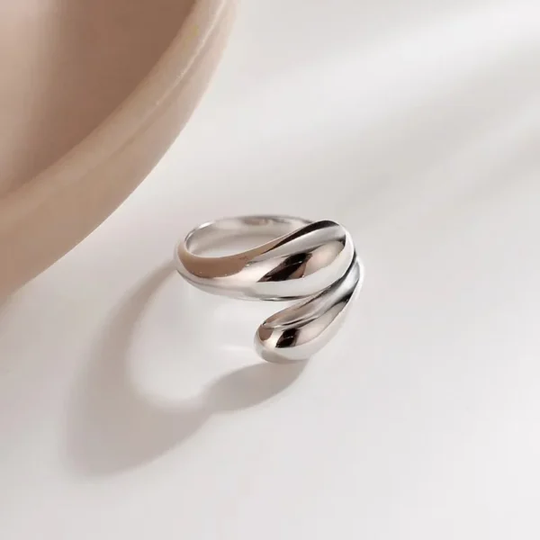 Bague Ouverte Dorée – Image 2